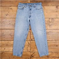 Vintage Levis 550 Jeans 35 x 30 USA Made 90s Stonewash Tapered Blue Red Tab - 35 Regular