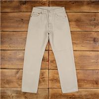 Vintage Levis 501 Jeans 29 x 30 Light Wash Straight Beige Red Tab Denim - 29 Regular