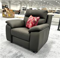 Furniture Village Nicoletti Pepino Leather Armchair 327 Torello Grigio Scuro