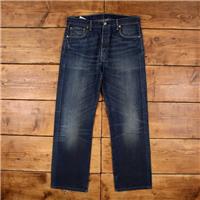 Vintage Levis 501 Jeans 36 x 31 Dark Wash Straight Blue Red Tab Denim - 36 Regular