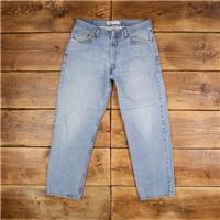 Vintage Levis 550 Jeans 35 x 29 Stonewash Straight Blue Red Tab Denim - 35 Regular