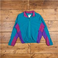 Vintage L.L.Bean Bomber Jacket M 80s Blue Womens Zip - M Regular