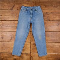 Vintage Levis 504 Jeans 31 x 30 90s Stonewash Straight Blue Womens Orange Tab - 31 Regular