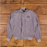 Vintage The Knit Shirt Exchange Windbreaker Jacket M 90s Bomber Grey Zip Snap - M Regular