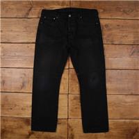 Vintage Levis 501 Jeans 38 x 32 Dark Wash Straight Black Red Tab Denim - 38 Regular