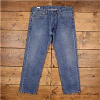 Vintage Levis 505 Jeans 38 x 29 Stonewash Straight Blue Red Tab Denim - 38 Regular