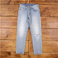 BNWT Levis 501 T Jeans 24 x 28 Stonewash Straight Blue Womens Red Tab Denim - 24 Regular