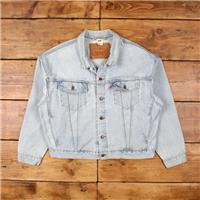 Vintage Levi's Denim Jacket XL 90s Trucker Blue - XL Regular