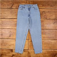 Vintage Levis 550 Jeans 30 x 31 USA Made 90s Medium Wash Straight Blue Womens - 30 Regular