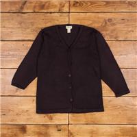 Vintage L.L. Bean Cardigan S 80s Womens Button Collared Black - S Regular