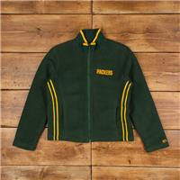 Vintage NFL Fleece Jacket M Gorpcore Full Zip Green Womens Outdoor Hiking - M Regular