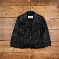 Vintage Pelle Studio Leather Jacket XL Blazer Black Womens - XL Regular