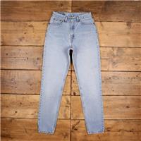 Vintage Levis 512 Jeans 28 x 32 Stonewash Straight Blue Womens Red Tab Denim - 28 Regular