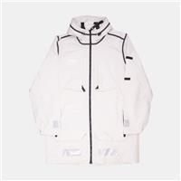 Helly Hansen Rain Coat / Size L / Mid-Length / Mens / White / Nylon - L Regular