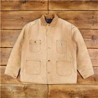 Vintage Carhartt Workwear Jacket XL 90s Michigan Distressed Sun Faded Cream - XL Regular