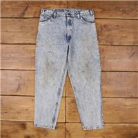 Vintage Levis 550 Jeans 36 x 30 USA Made 90s Acid Wash Straight Blue Denim - 36 Regular