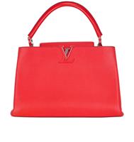 Louis Vuitton Capucines MM Handheld Leather Red