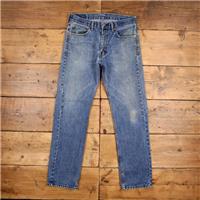 Vintage Levis 505 Jeans 32 x 33 Stonewash Straight Blue Red Tab Denim - 32 Regular