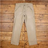 Vintage Levi's Carpenter Pants Trousers 32x30 Distressed Mens Straight Beige - 32 Regular