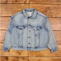 Vintage Levi's Denim Jacket L Trucker Blue Tab Big E Made & Crafted Blue - L Regular