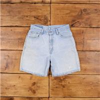 Vintage Levi's Denim Shorts 30 Levis Hemmed Jorts Womens Stonewash Bermuda - 30 Regular