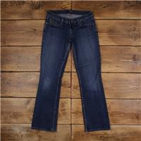 Vintage Levis 524 Jeans 33 x 32 Medium Wash Straight Blue Womens Red Tab Denim - 33 Regular