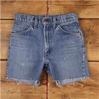 Vintage Levi's Denim Shorts 27 Levis Raw Hem 80s Jorts Stonewash Hot Pants - 27 Regular