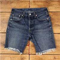 Vintage Levi's Denim Shorts 30 Levis 501 Raw Hem Jorts Medium Wash Bermuda - 30 Regular