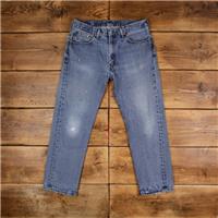 Vintage Levis 505 Jeans 35 x 29 Stonewash Straight Blue Red Tab Denim - 35 Regular