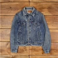 Vintage Levi's Workwear Jacket S 80s Denim Trucker USA Made Blue - S Regular