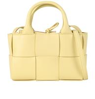 Bottega Veneta Candy Arco Tote Crossbody Handheld Leather Yellow