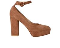 Gianvito Rossi Platform Heels Brown Suede Womens 5.5