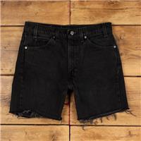 Vintage Levi's Denim Shorts 30 Levis 505 Raw Hem 90s Jorts Dark Wash Bermuda - 30 Regular