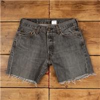 Vintage Levi's Denim Shorts 30 Levis 501 Raw Hem Jorts Medium Wash Bermuda - 30 Regular