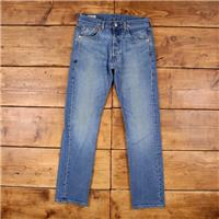 Vintage Levis Lot 501 Jeans 30 x 31 Big E Premium Stonewash Straight Blue - 30 Regular