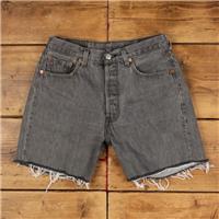 Vintage Levi's Denim Shorts 29 Levis 501 Raw Hem USA Made 90s Jorts Womens - 29 Regular