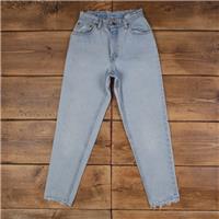 Vintage Levis 550 Jeans 26 x 29 USA Made 90s Stonewash Tapered Blue Womens - 26 Regular