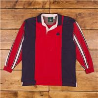 Vintage Rugby T Shirt Large 90s Izod Long Sleeve Red Tee - Large Regular