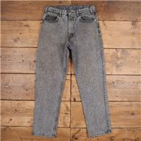 Vintage Levis 540 Jeans 34 x 32 USA Made 90s Light Wash Straight Grey Red Tab - 34 Regular