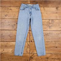 Vintage Levis 550 Jeans 27 x 31 Stonewash Tapered Blue Womens Red Tab Denim - 27 Regular