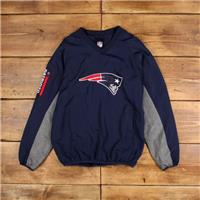 Vintage NFL Windbreaker Jacket S New England Patriots Sports Pullover Blue - S Regular