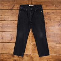 Vintage Levis 516 Jeans 34 x 29 Dark Wash Straight Black Womens Red Tab Denim - 34 Regular