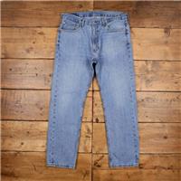 Vintage Levis 505 Jeans 36 x 32 Stonewash Straight Blue Red Tab Denim - 36 Regular