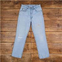 Vintage Levis 506 Jeans 30 x 30 90s Stonewash Straight Blue Orange Tab Denim - 30 Regular