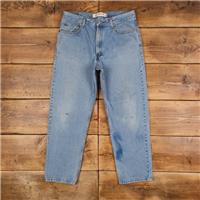 Vintage Levis 550 Jeans 36 x 30 Stonewash Tapered Blue Red Tab Denim - 36 Regular
