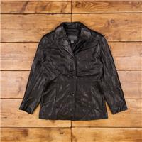 Vintage Relativity Leather Jacket S 90s Black Womens - S Regular