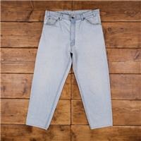 Vintage Levis 550 Jeans 36 x 28 USA Made 90s Light Wash Tapered Blue Denim - 36 Regular