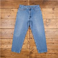 Vintage Levis 550 Jeans 36 x 30 90s Stonewash Straight Blue Red Tab Denim - 36 Regular