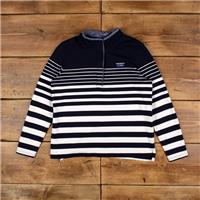 Vintage L.L. Bean T Shirt L Long Sleeve Blue Striped Rugby Collarless Tee Womens - L Regular