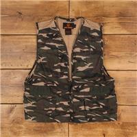 Vintage Game Winner Utility Jacket Gilet L Hunting Gilet Camouflage Green Zip - L Regular